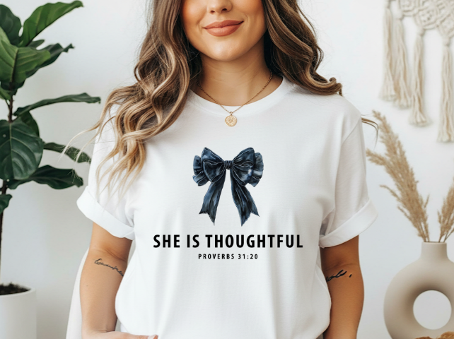 She is thoughtful